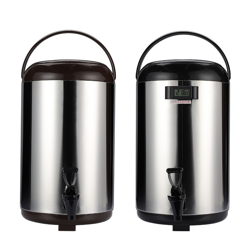 Stainless steel milk tea barrel milk tea shop special coffee, milk, juice barrel 10 to 12 litres high - capacity ltd. heat insulation barrels