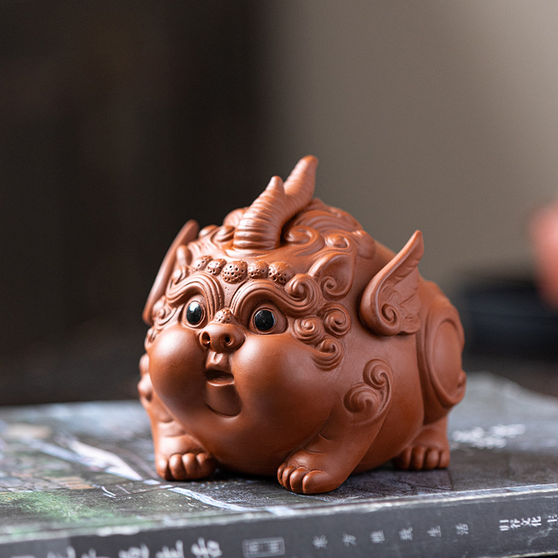 Charred Purple Sand Lovely leopard Tea Tea Favorites boutique Boutique Creative Personality Tea Fun Tea Table Tea Table Tea Desk Accessories-Taobao