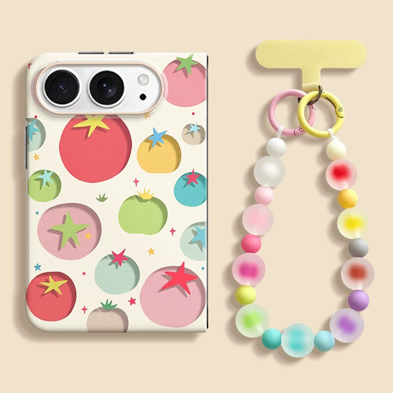 Valin Tena Tomato-Themed iPhone Duo Phone Case with Full Coverage and Front Frame, New Foldable Screen Skin-Like Texture Case, Duo Premium Anti-Dust Protective Cover with Cartoon Lanyard Valin Tena Tomato-Themed iPhone Duo Phone Case with Full Coverage and Front Frame, New Foldable Screen Skin-Like Texture Case, Duo Premium Anti-Dust Protective Cover with Cartoon Lanyard