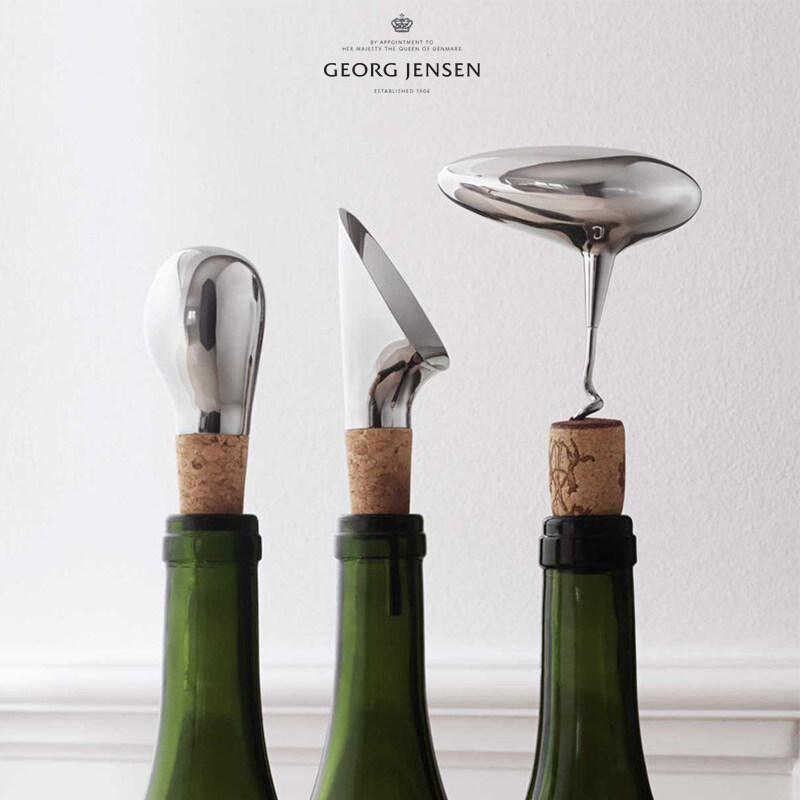 Georg Jensen George Jeffery Nordic Wine Stopper Red Wine Cork Soft Wood Cork Wine Mouth Open Bottle Pour Bottle Pour Wine