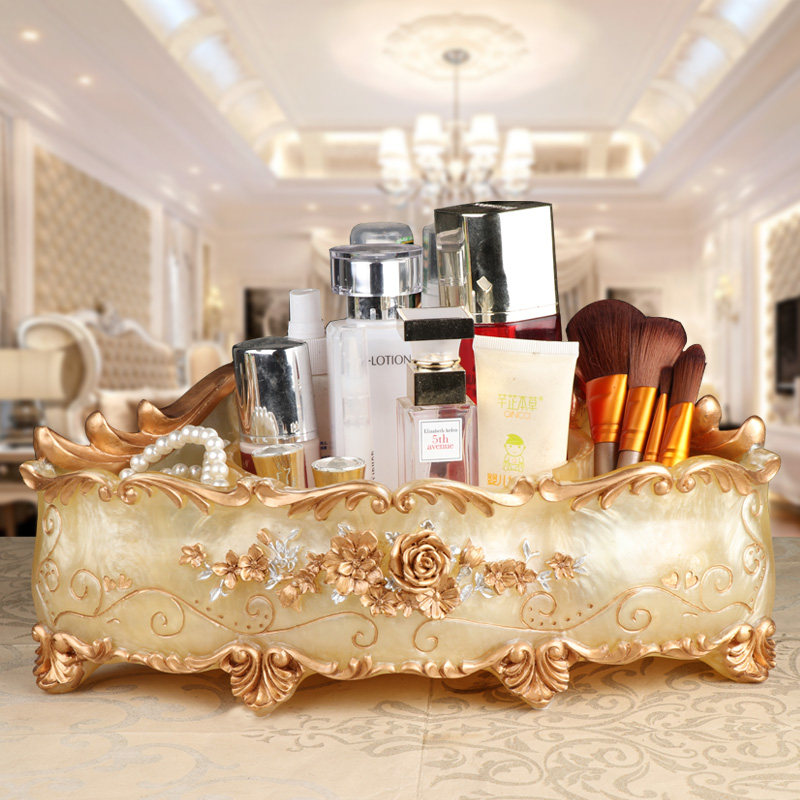 European large cosmetics storage box home desktop makeup table lipstick skin care products dust-proof net red storage rack