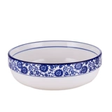 Сине-белая керамическая посуда, большая супница для домашнего использования