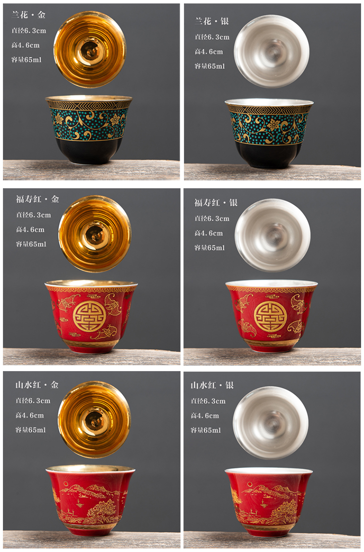 Kung fu tea cups jingdezhen ceramic bowl with hand - made sample tea cup single white porcelain tea set tea masters cup small hat cup