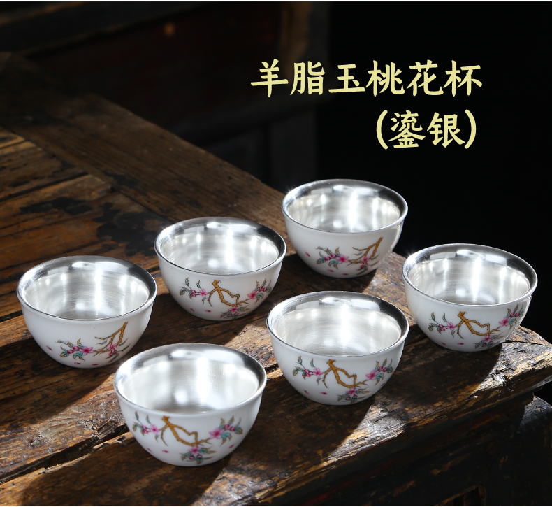 Dehua white porcelain suet jade high - grade ceramic cups perfectly playable cup sample tea cup kung fu tea master cup of large single CPU
