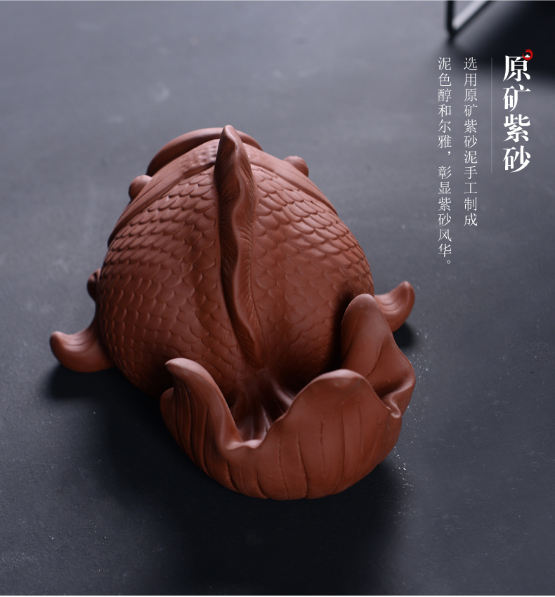 Violet arenaceous ashtray ceramic creative move pet goldfish, lovely home ashtray tea tea accessories home furnishing articles
