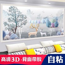  Entrance door facing wall painting Self-adhesive simulation fake frame painting Living room Bedroom Bedroom headboard Sofa Background Modern Dress