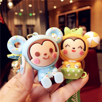 Car key pendant female cute Net red key chain couple pair of simple key rope schoolbag pendant decoration