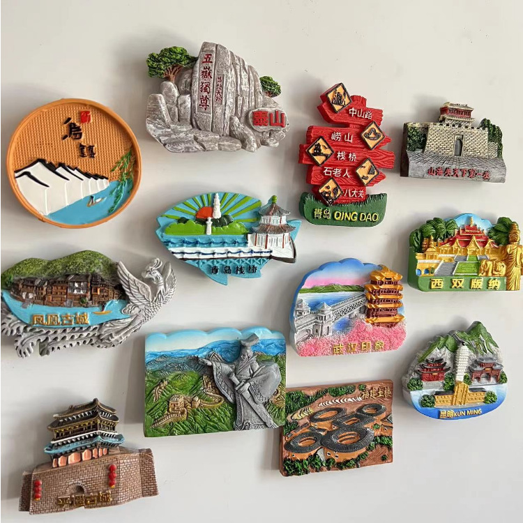 Yunnan, Qingdao, Yunnan, Qingdao, Xi'an, Wuhan, Zhejiang, Zhejiang Hebei Cultural and Creative Tourism Memorial City refrigerator sticker magnetic stickers