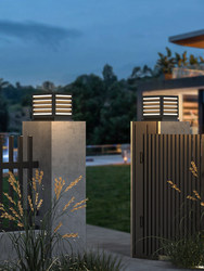 Solar outdoor pillar lamp, garden lamp, waterproof door pillar lamp, fence pillar lamp, modern simple gate outdoor lamp