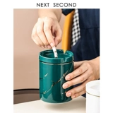 Керамическая пепельница, ветрозащитная креативная трендовая воронка для домашнего использования для гостиной, легкий роскошный стиль