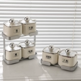 Легкий роскошный аромат танк керамик высокая стоимость приправы приправы приправы для приправы кухни приправы приправы MSG Salt Tank