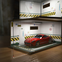 Car Parking Garage Scene Blind Box Containing Display Case Bubble bubble Maitpopmart Transparent Handheld Model Shelf Box