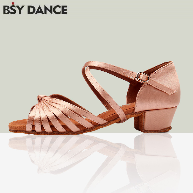 Frost edge Latin dance shoes professional children's girls girls white professional competition soft bottom exercise shoes beginners