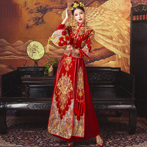 Xiuhe clothing 2021 new summer wedding Chinese bride pregnant woman cabinet dress toast dress wedding dress show kimono woman