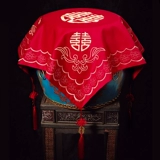 Красный аксессуар для волос для невесты, китайский стиль, с вышивкой, 2020