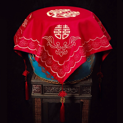 Красный аксессуар для волос для невесты, китайский стиль, с вышивкой, 2020