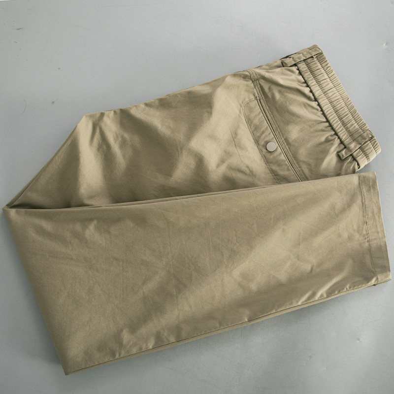 Cool and Breathable Black Ice Silk Drawstring Elastic Pants, Summer Thin Casual Pants, Simple Versatile Slim-Fit Tapered Pants