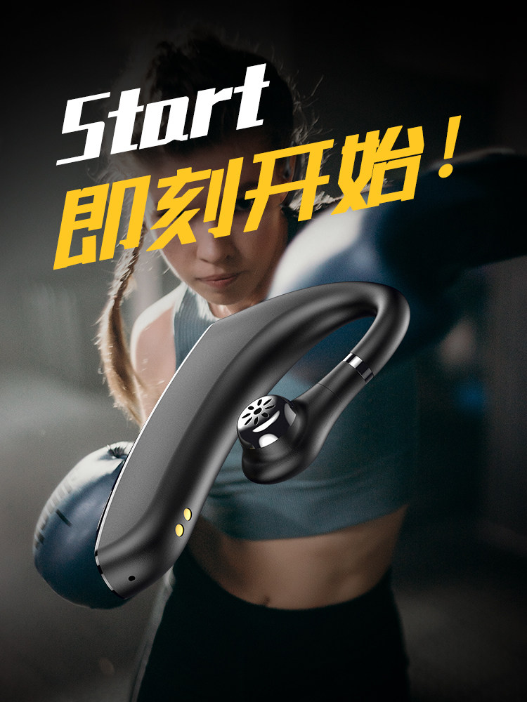 Bone Conduction Bluetooth Earphones, Non-In-Ear, Wireless, for Sports, Running, and Driving, Ultra-Long Standby Life, New Single-Ear Model