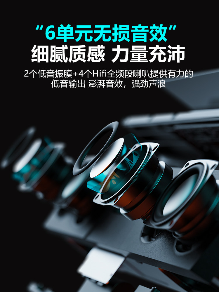 Audio Desktop Computer Home Desktop Wired Gaming E-Sports Speakers Audiophile-Grade Subwoofer Long Strip Speakers