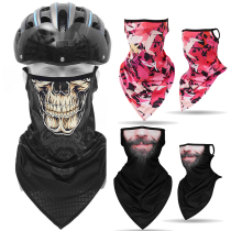 Summer sunscreen mask full face Ice Silk scarf cover mens fishing headgear riding facial scarf magic headscarf Rider Equipment