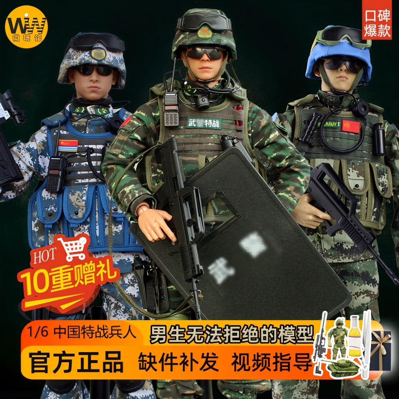 Peace Mission Chinese Soldier Model Toy Soldier Movable Soldier Figure Military Retirement Gift Special Forces Pla