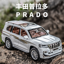 1:24 Toyota overpass Prado alloy car model simulation Cool Luther car model Toy off-road car boy