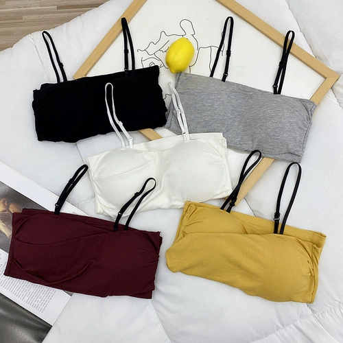 Летний топ с чашечками, бюстгальтер пуш-ап, короткий бюстгальтер без косточек, майка, топ без лямок, эффект подтяжки