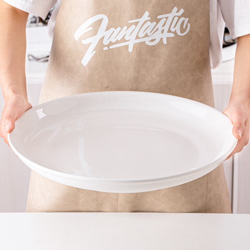Large Plate for Home Use, Ceramic Plate Specifically for Chopping Chili and Fish Head, Plate for Serving Large Chicken Dishes, Extra-Large Round Deep Soup Plate Large Plate for Home Use, Ceramic Plate Specifically for Chopping Chili and Fish Head, Plate for Serving Large Chicken Dishes, Extra-Large Round Deep Soup Plate