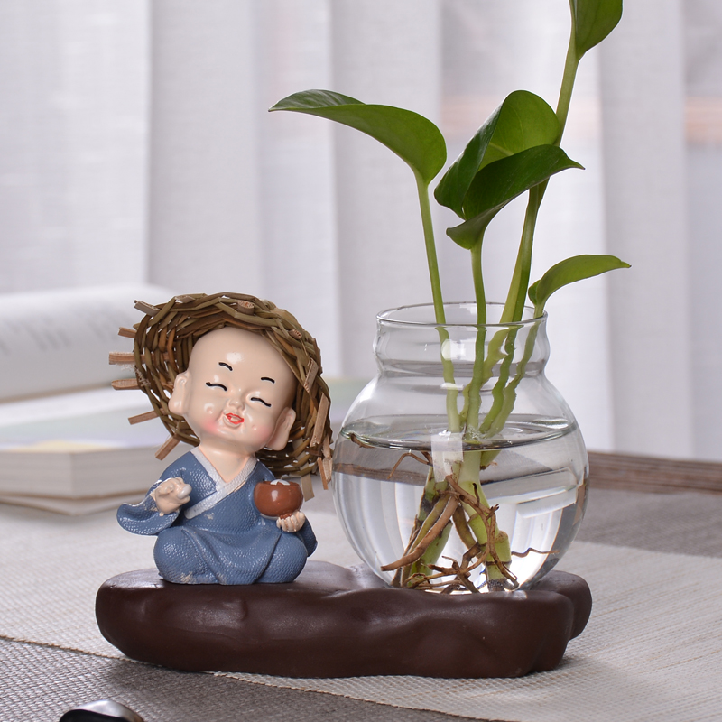 Contracted desktop ceramic flower pot hydroponic flower implement creative household adornment balcony other hydroponic container bottles of the sitting room