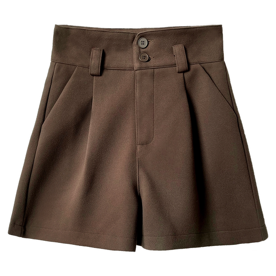 Einfache Shorts mit hoher Taille, schlankmachende und verdickte Wollshorts