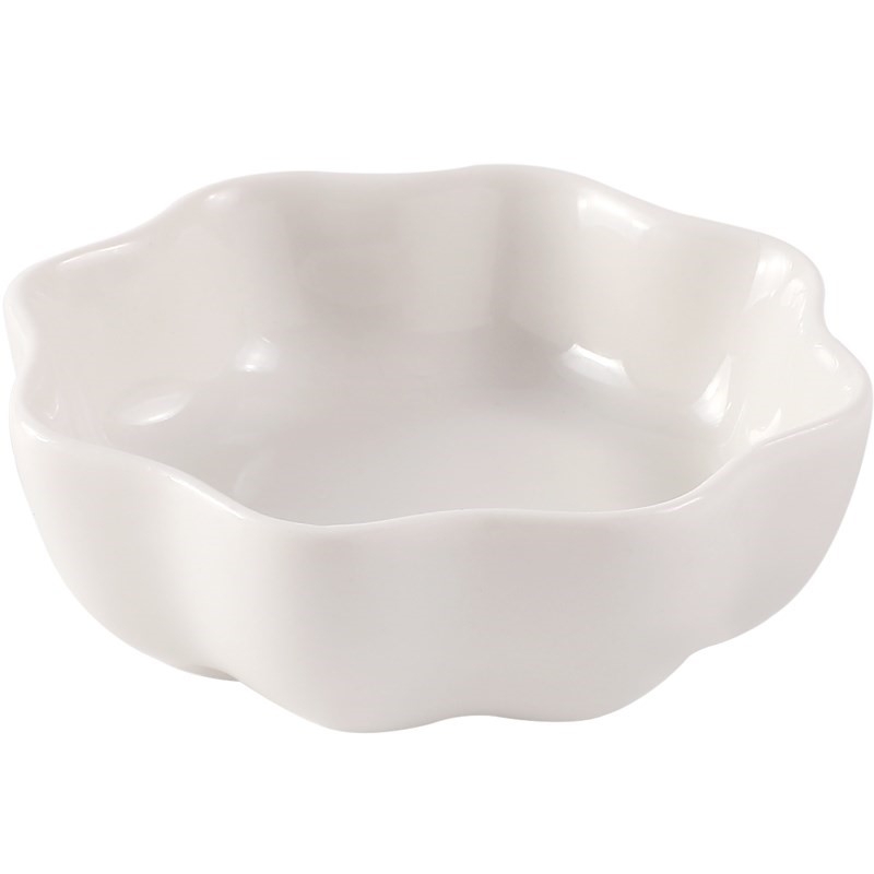 Small bowl restaurant tableware kitchen long heart - shaped plate sauce dish of sauce dish of white porcelain creative oval oil disc