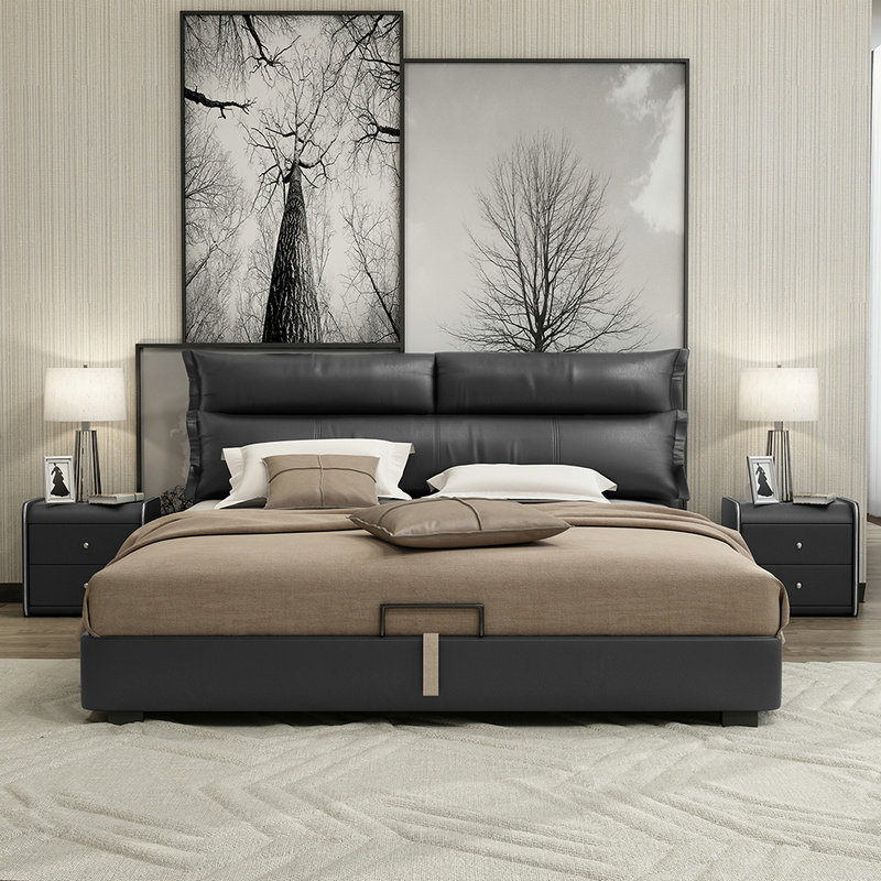 Anfimani Bottom master bedroom 1 8m 2 double bed 2 m double bed leather soft bed modern simple