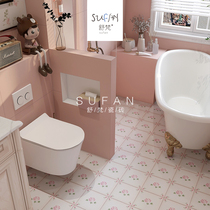 Pink girly heart tiles 200*200 pink rose tiles bathroom kitchen balcony bathroom wall and floor tiles anti-slip