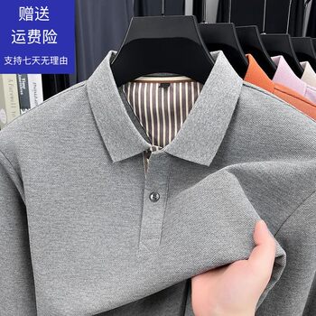 Long sleeve t-shirt men's spring and autumn plain dad wear