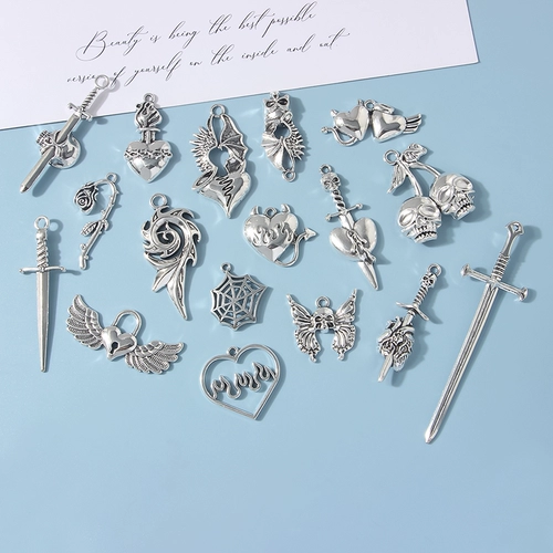 Ретро аксессуар в форме сердца, модные аксессуары в стиле хип-хоп, готик