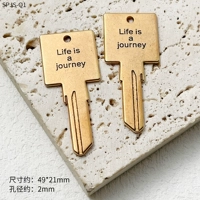 [Античный кулон из тупого золота* с квадратным ключом] 1 шт.