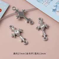 7#двойной висящий крест белый