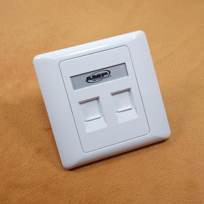 AMP Ampep Panel Computer socket Two-port Internet panel Voice information panel thickened