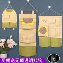 Storage bag dormitory door rear bedside wall utility bag wall hanging fabric large capacity storage bag hanging pocket