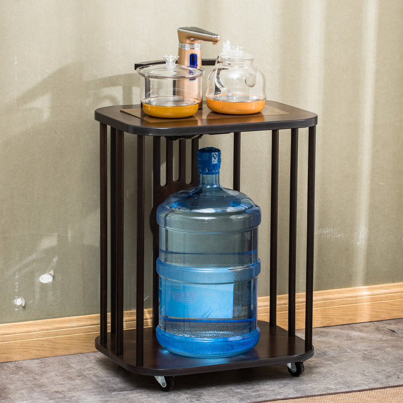 Mobile tea table solid wood tea table simple home tea cart living room kettle one tea table balcony tea tray coffee table