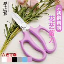 Floral gardening scissors Wide head home flower trimming branches and leaves Branch trimming Stainless steel floral scissors household scissors