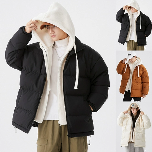 Комплект с капюшоном, демисезонный пуховик, модная утепленная универсальная куртка для влюбленных, подходит для подростков