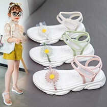 Sandals Girls in the big summer net red little daisy casual beach shoes Korean version of the bear bottom princess dance sandals