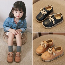 Children princess shoes Soft sole leather girls shoes 2021 Spring and Autumn womens treasure single shoes non-slip 1-5 years old baby shoes