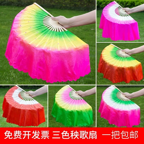 Фан -фанат танцевального фаната танца, дети, взрослые, одна пара двойных сторон, левая и правая рука