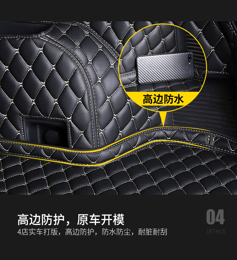 19 Models of Kia K2, K3, Sportage, Kx5, Kx7, and the Old Sportage Model-Specific Full-Surround Trunk Mat