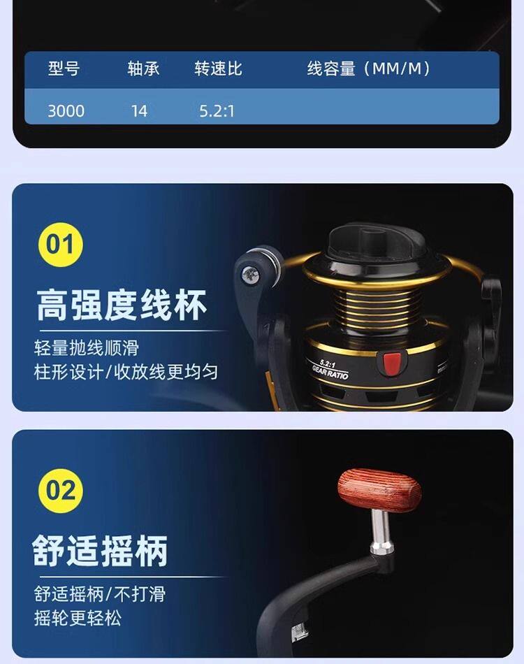 Ice удочкой 路亚套装远投竿海竿黑鱼竿白条远抛竿水滴轮翘嘴防炸线新手入门路 See details