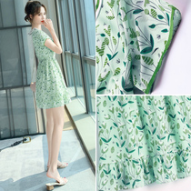  Small fresh green floral dress female summer 2020 new summer doll collar chiffon skirt sweet summer dress year