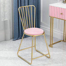Modern minimalist girl princess bedroom balcony dresser stool Nordic dormitory makeup back chair light luxury