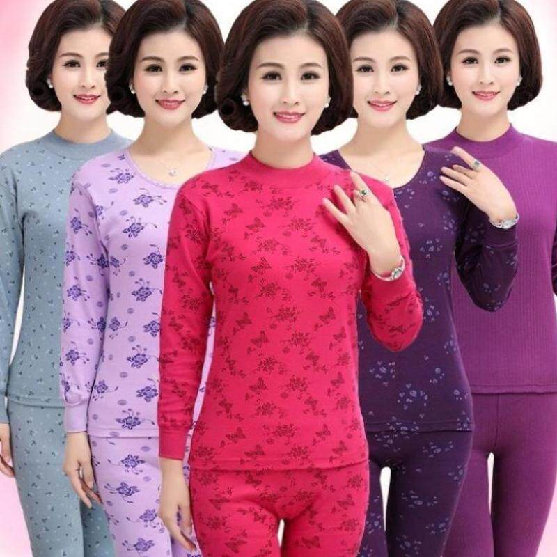 The elderly cotton autumn clothes sanitary pants large size button cardigan heating clothes Mom suit cotton sweater women's thin section